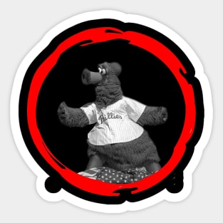 grayscale Phanatic mascot Sticker